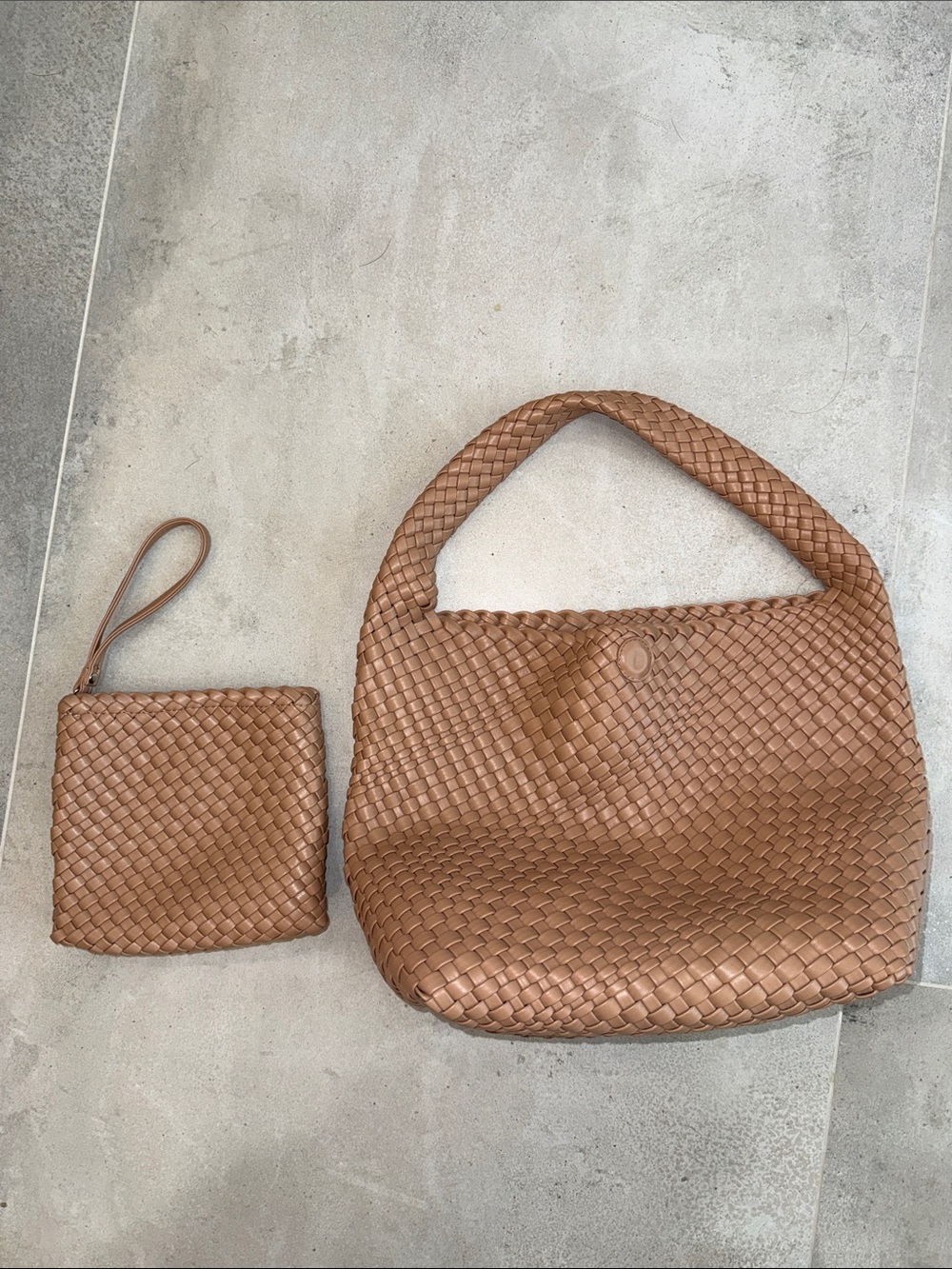 Rachel Zoe Woven Hobo Shoulder Bag in Tan - Picture 3 of 6